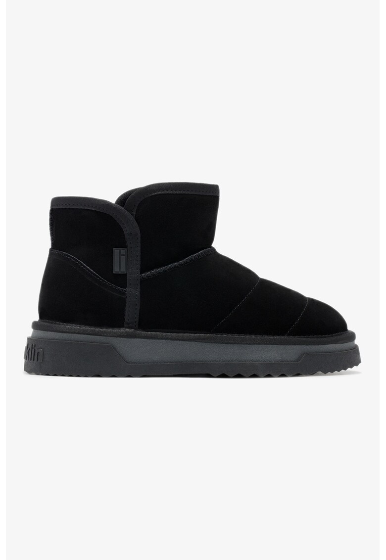 Ghete slip-on din piele intoarsa Atlas - Negru