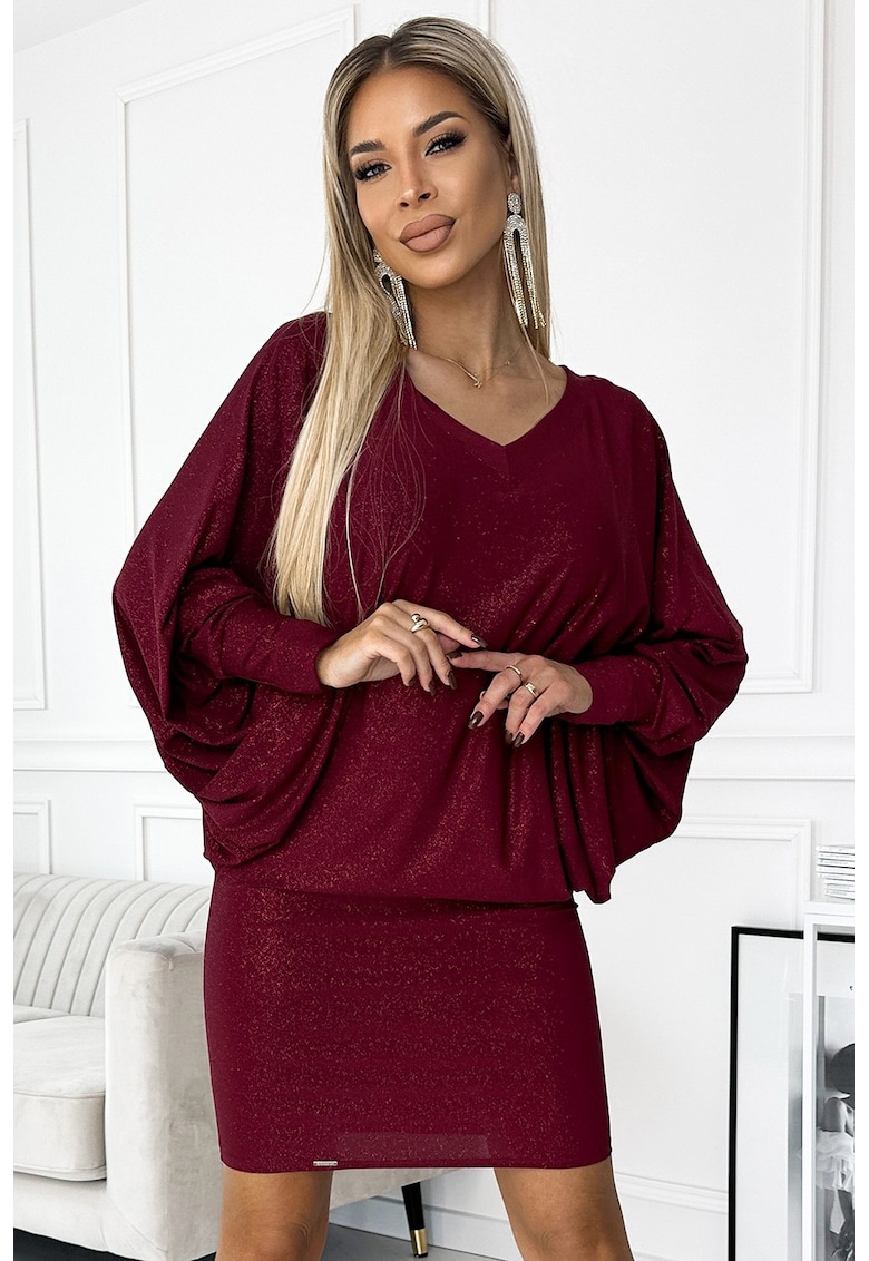 Rochie mini cu sclipici tip liliac -