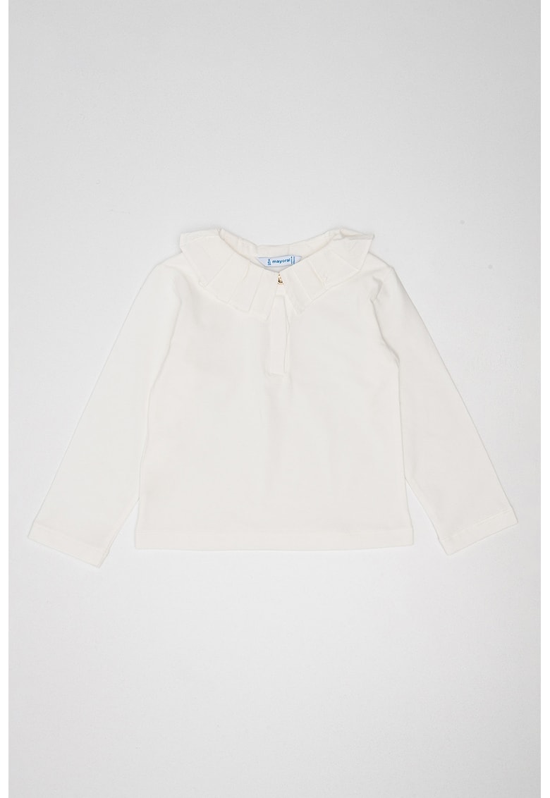 Mayoral Bluza cu guler valurit - Alb optic