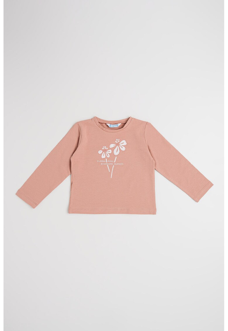 Bluza cu imprimeu si decolteu rotund