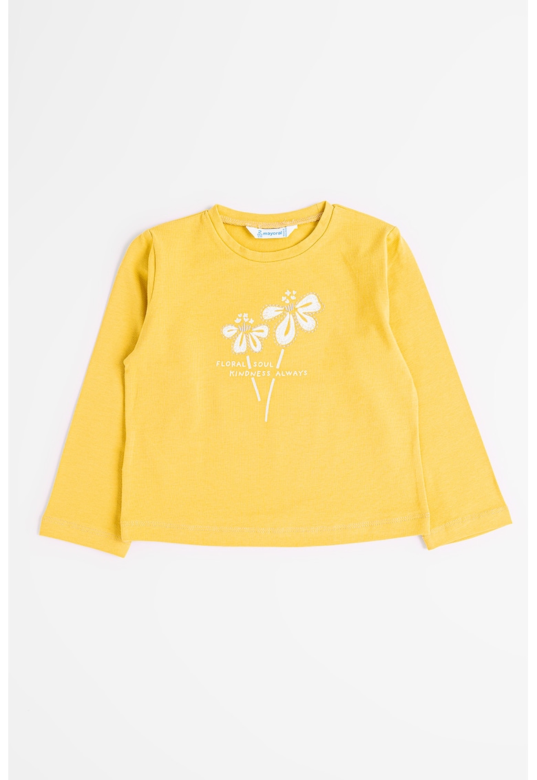 Bluza cu imprimeu si decolteu rotund