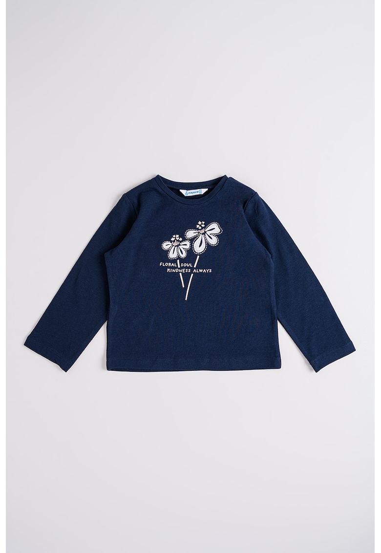 Bluza cu broderie si text