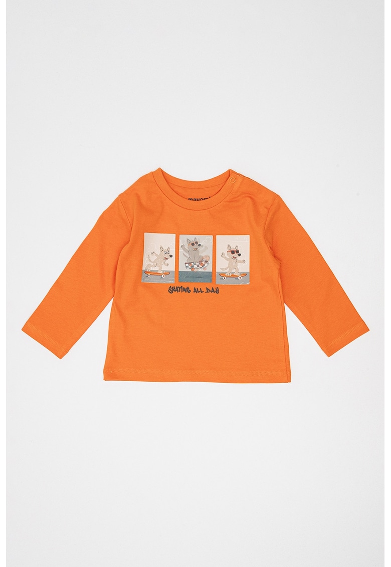 Bluza cu imprimeu grafic - Portocaliu