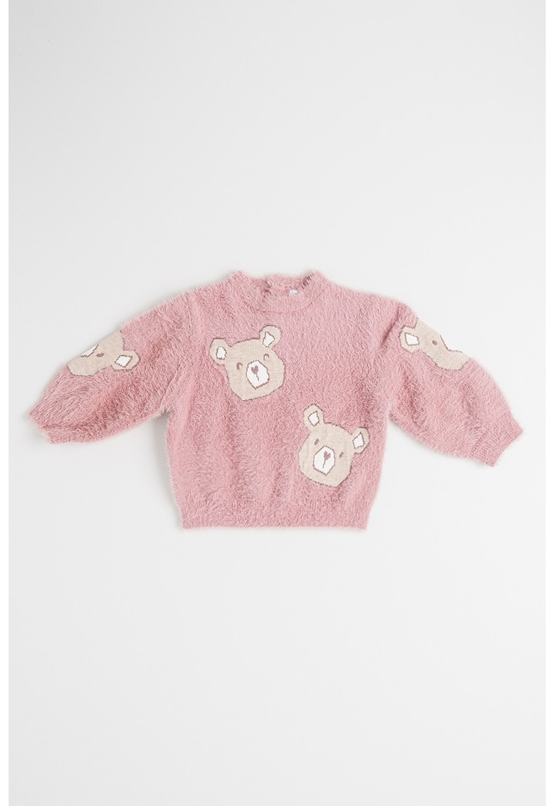 Pulover tricotat cu broderie