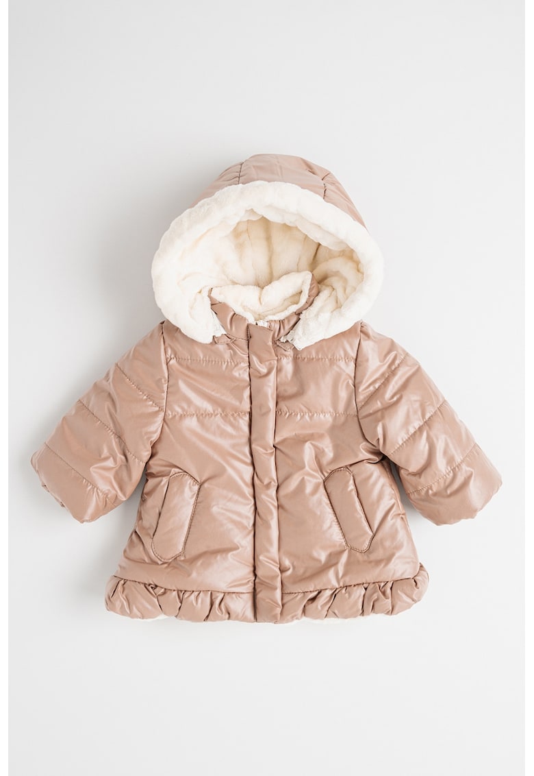 Jacheta reversibila cu fermoar si imprimeu pe spate