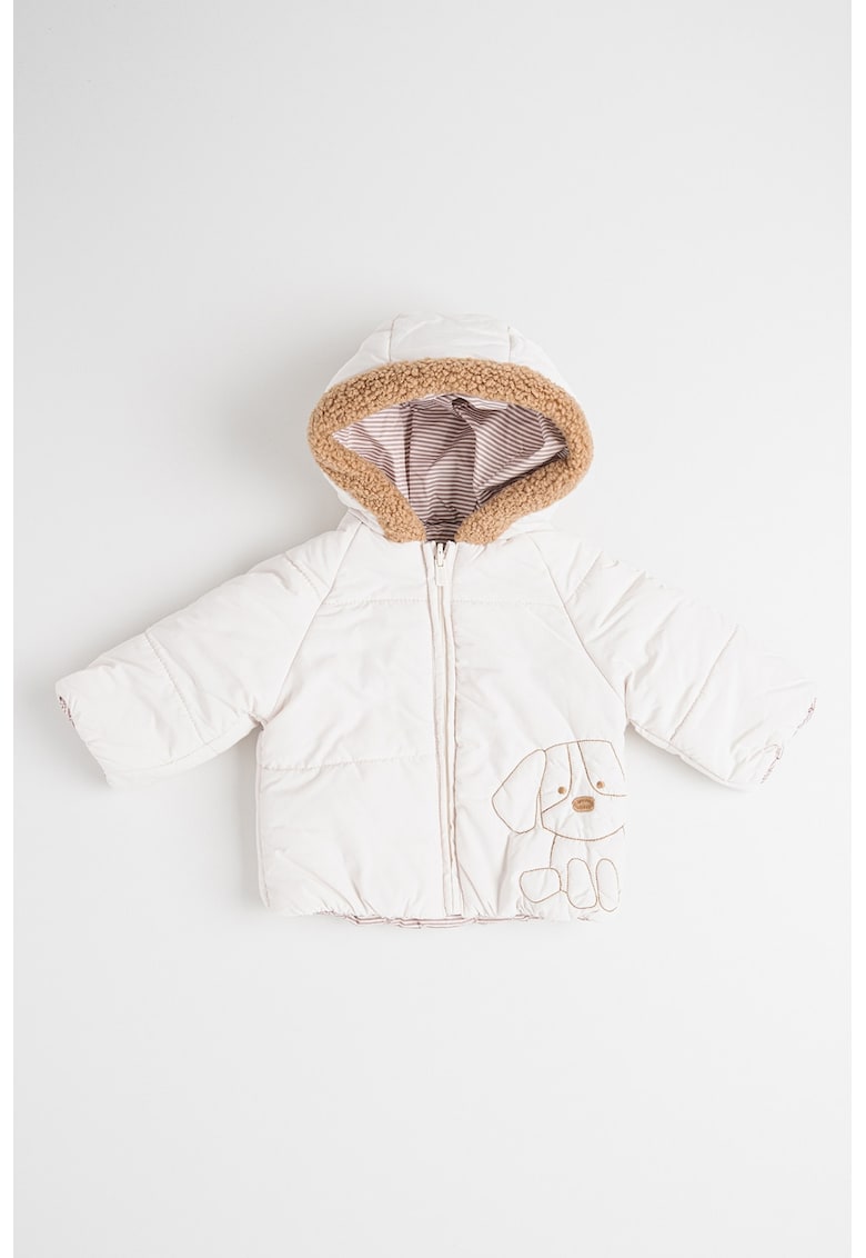 Geaca reversibila cu fermoar si model grafic