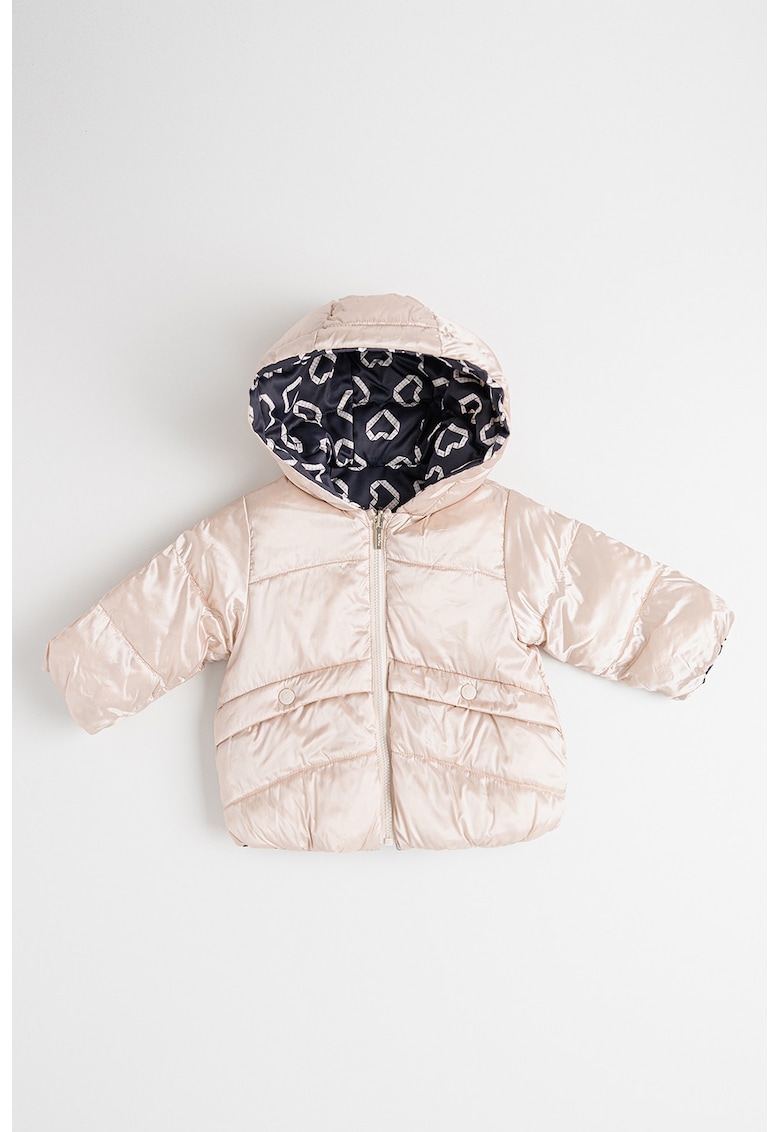 Geaca reversibila cu fermoar si model grafic