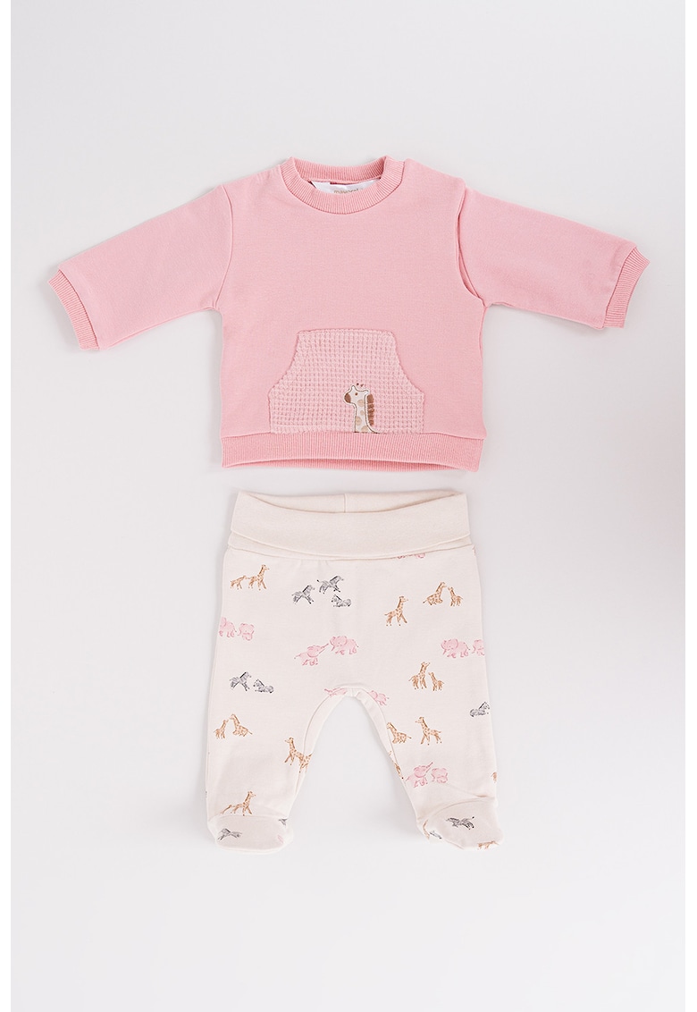 Set de bluza sport cu imprimeu si pantaloni - 2 piese