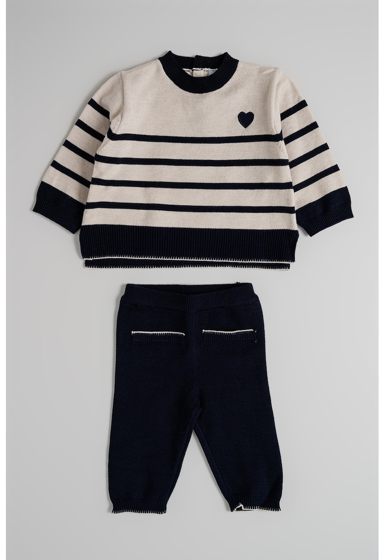 Set de bluza cu model in dungi si pantaloni - 2 piese