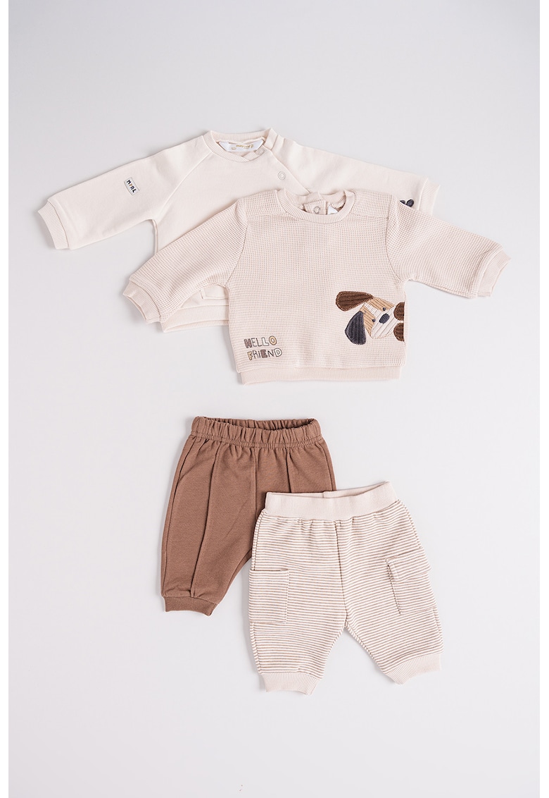 Set de bluza cu imprimeu si pantaloni - 4 piese