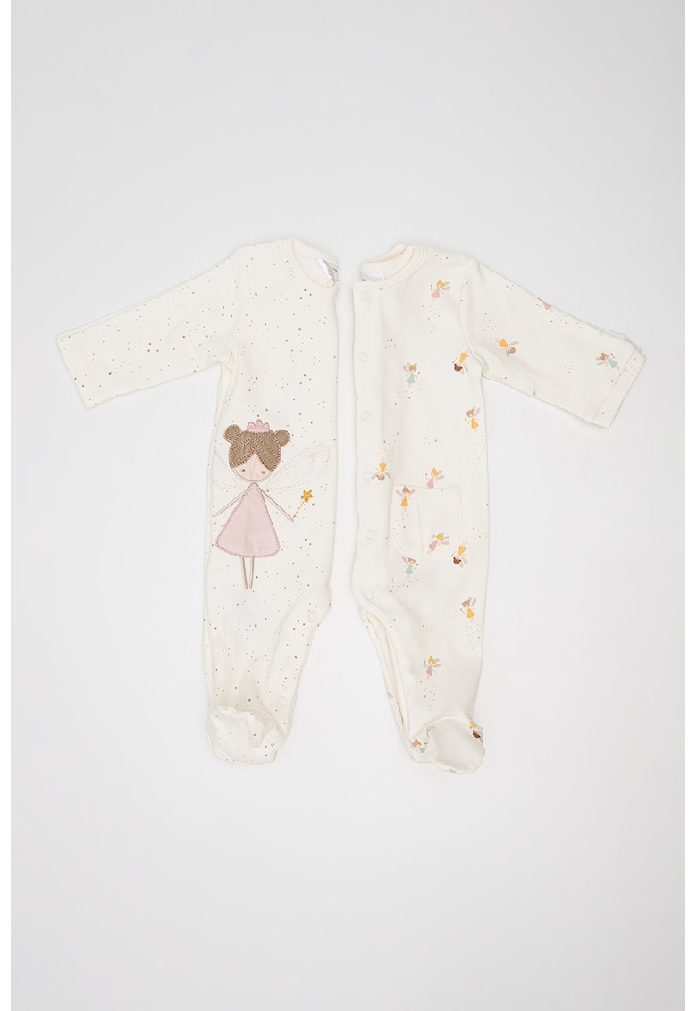Set de pijama cu pantaloni cu botosei si imprimeu - 2 piese