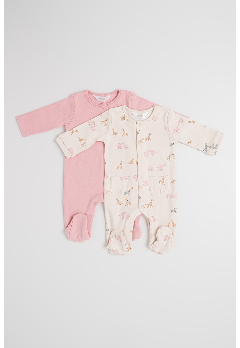 Set de pijama cu botosei si imprimeu - 2 piese