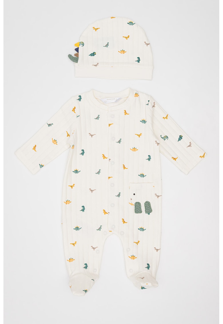 Set de salopeta cu botosei si caciula