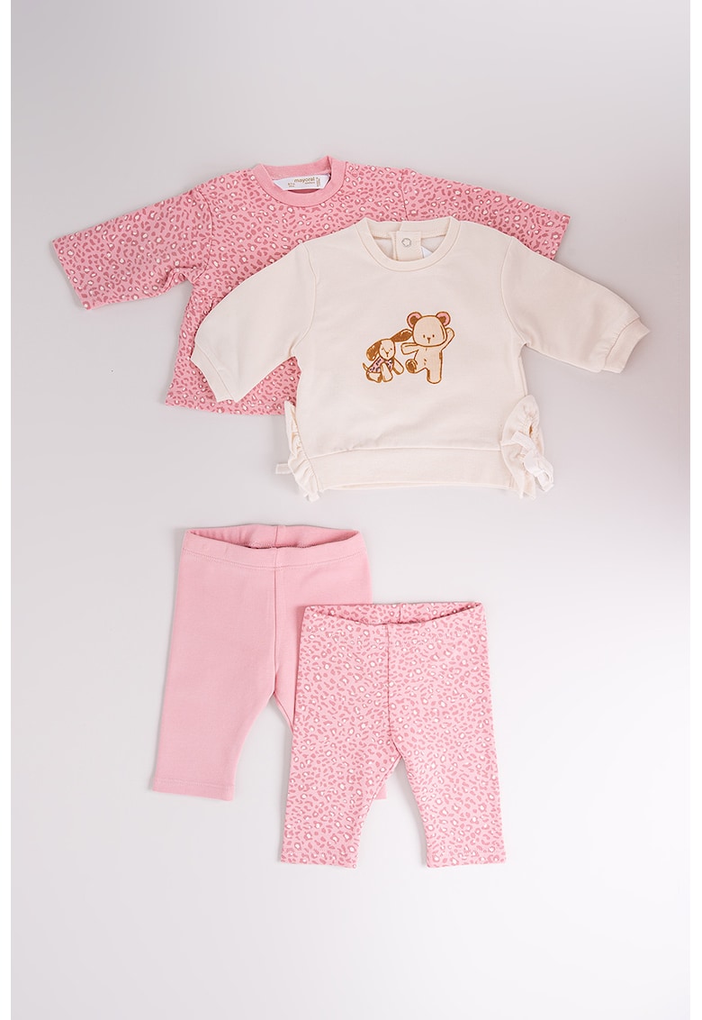 Set de bluza cu imprimeu si pantaloni - 4 piese
