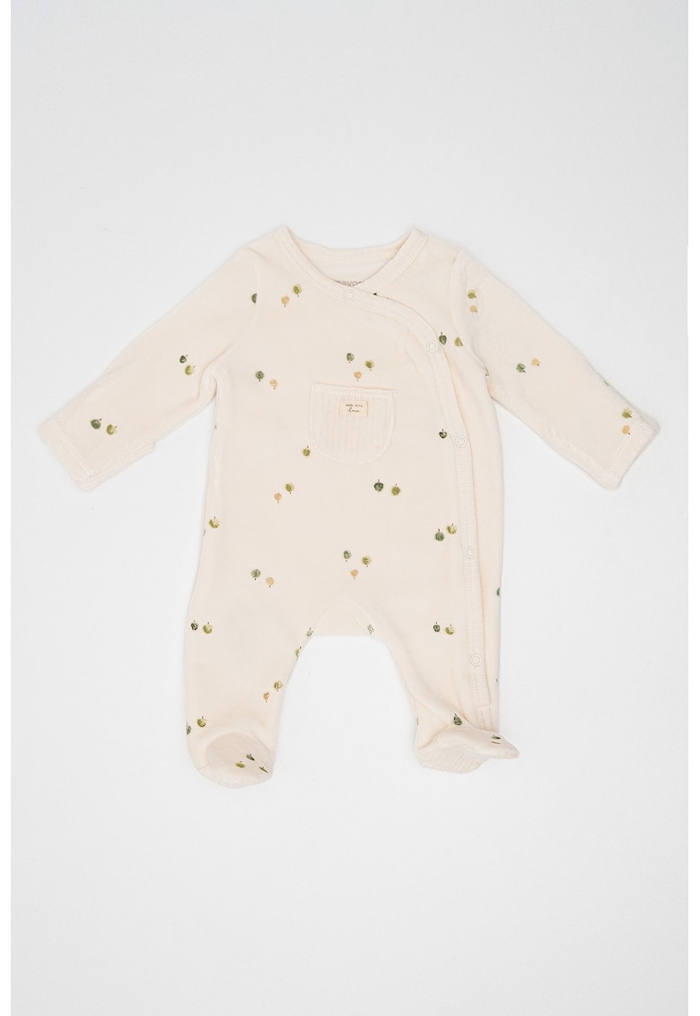 Salopeta cu imprimeu grafic si botosei