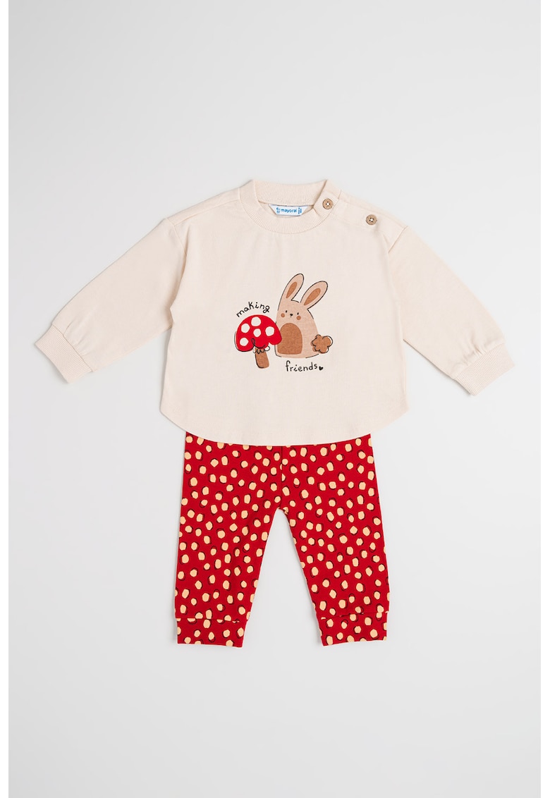 Set de bluza cu model si pantaloni