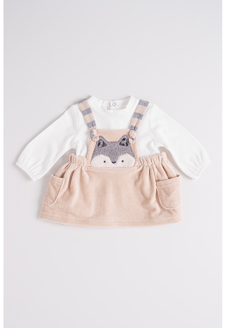 Rochie cu design 2 in 1 si imprimeu grafic