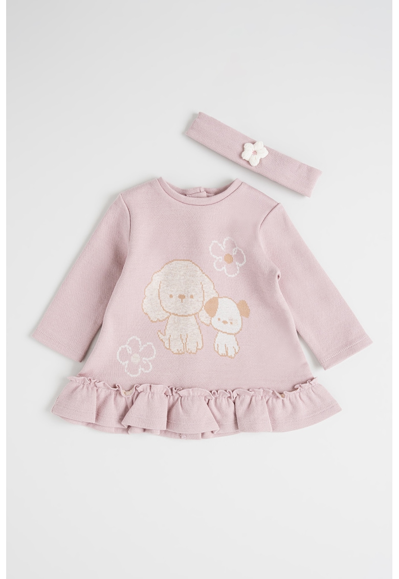 Set de rochie uni si bentita - 2 piese