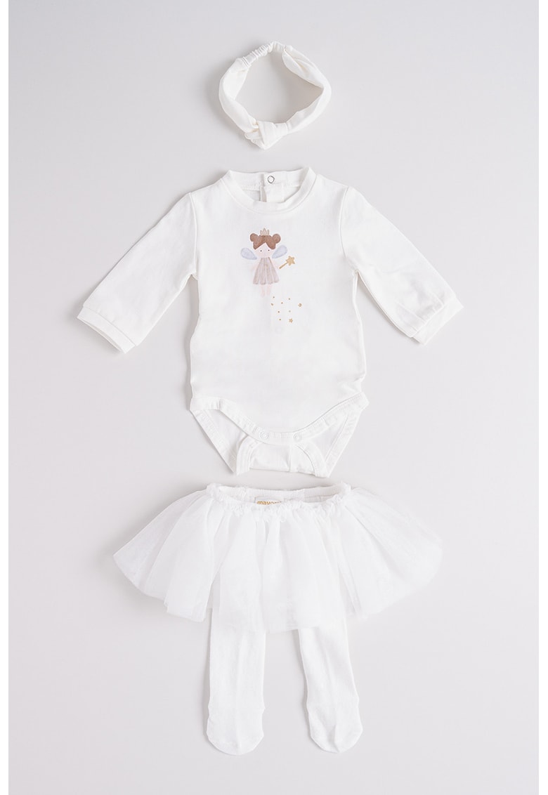 Set de fusta din tul - bandana si body - 3 piese