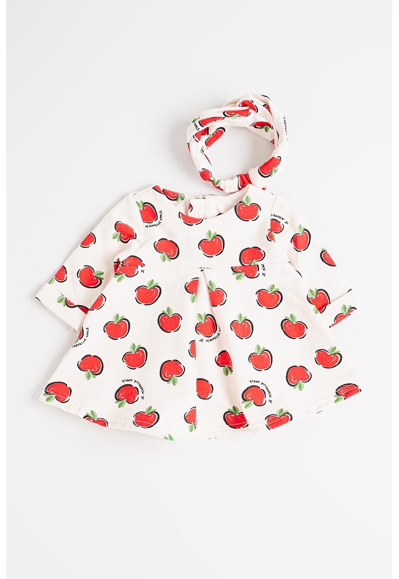 Rochie cu imprimeu si bentita