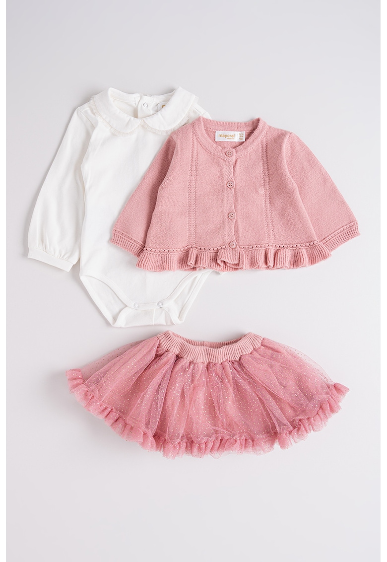 Blouse - Set de cardigan si fusta din tul - 3 piese