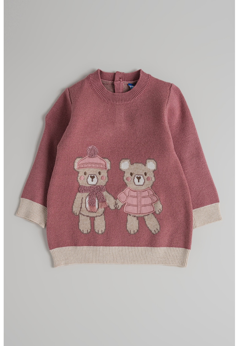 Rochie cu imprimeu grafic si decolteu la baza gatului