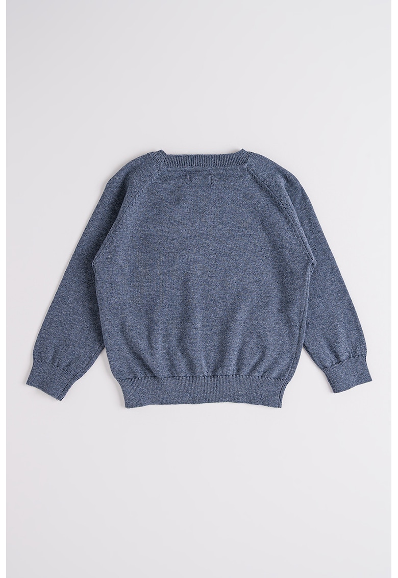 Pulover tricotat fin - Gri inchis melange