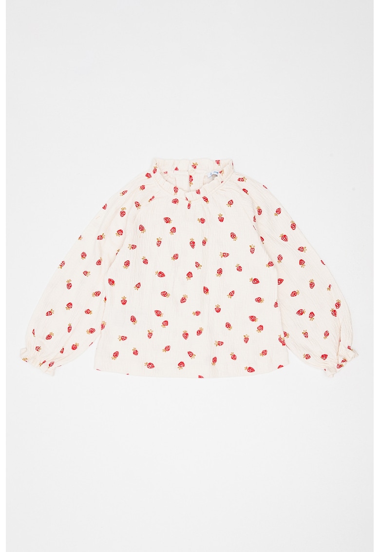 Bluza texturata cu volane