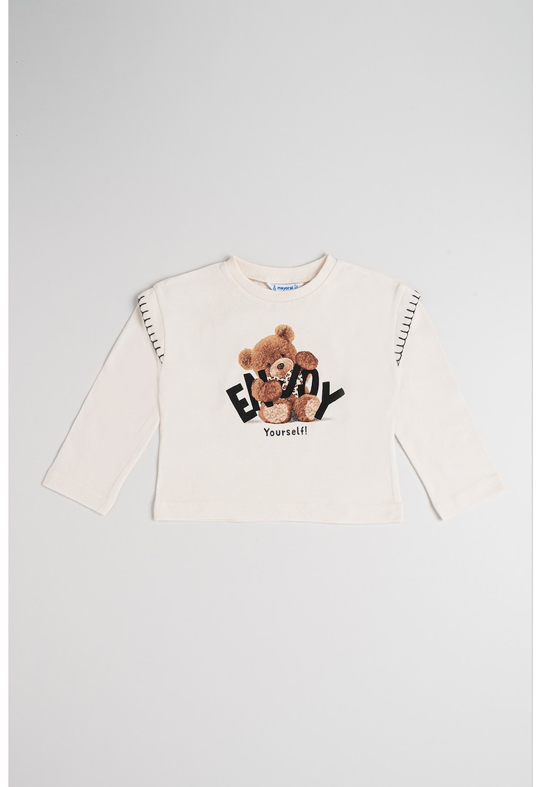 Bluza de bumbac cu model grafic