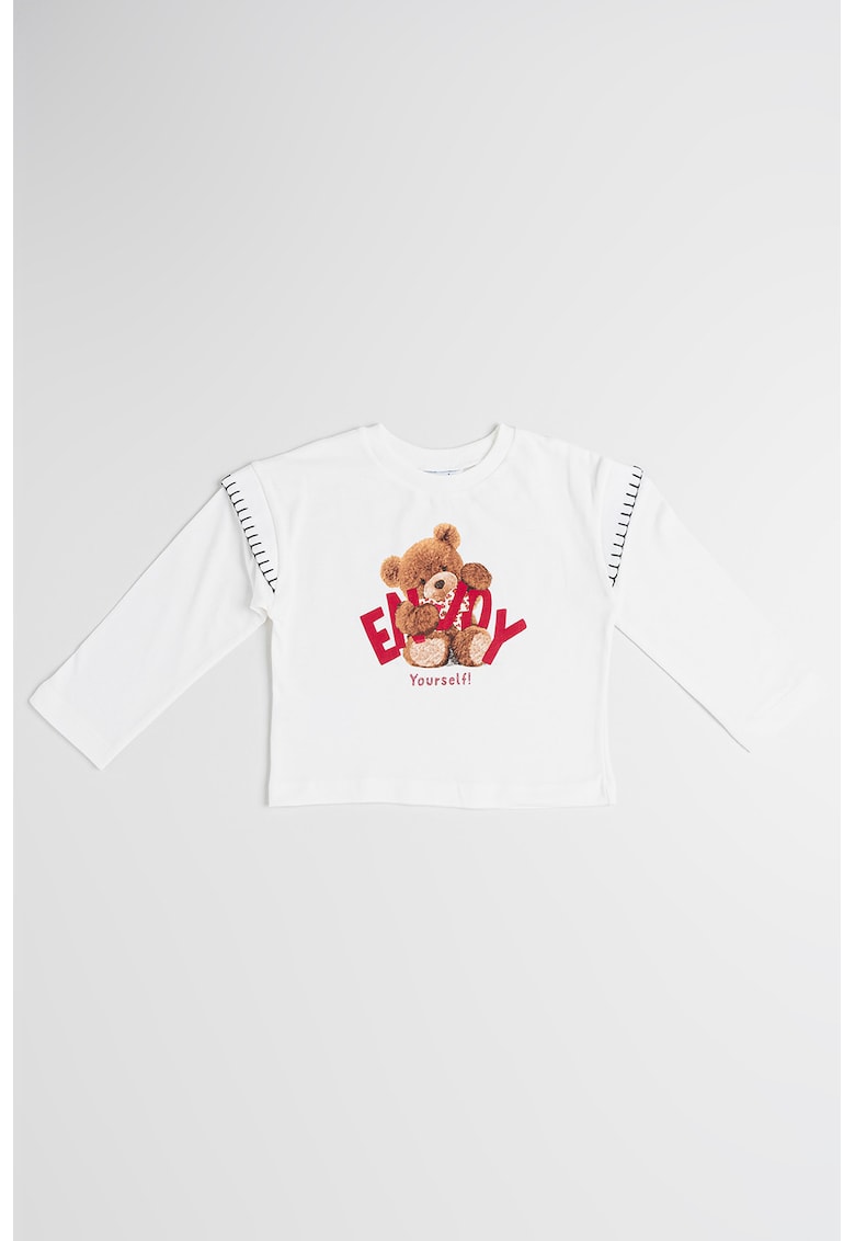 Bluza de bumbac cu model grafic