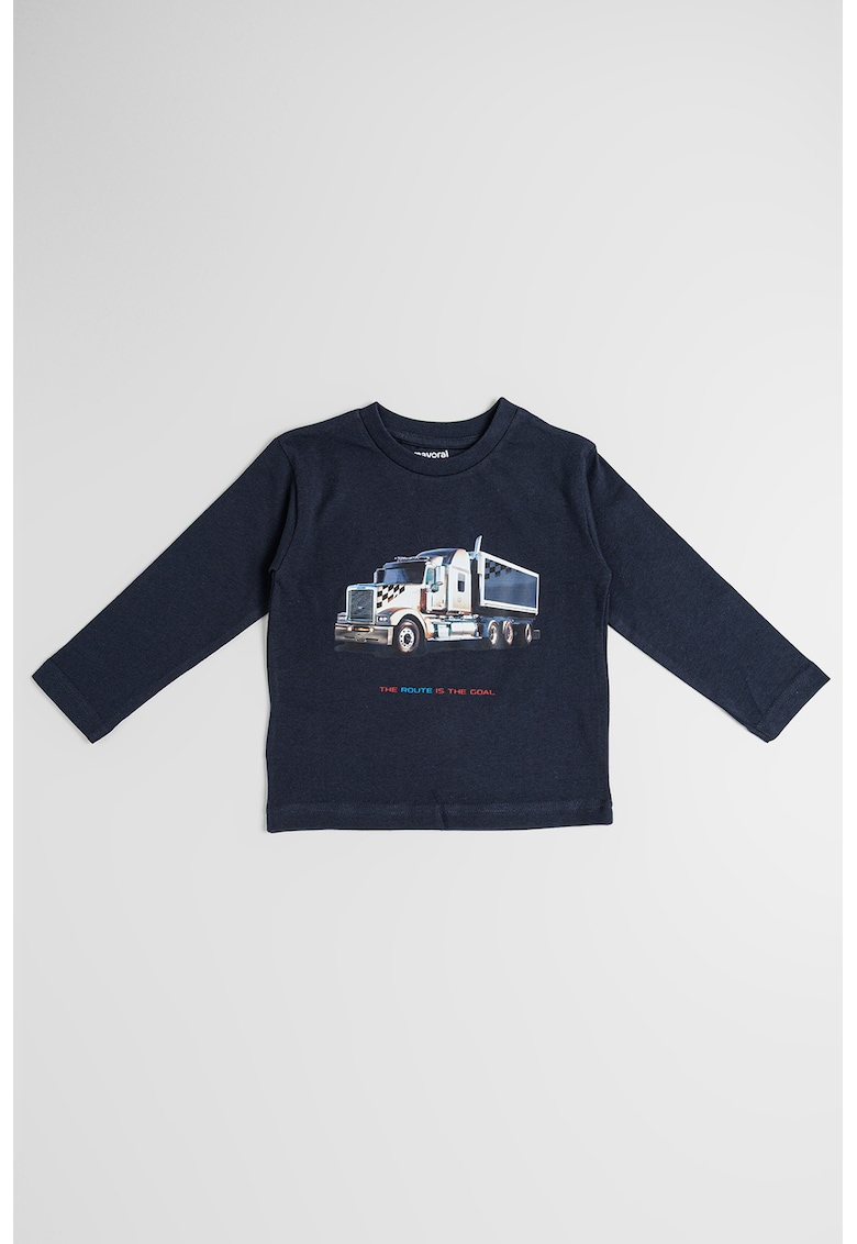 Bluza cu imprimeu grafic - Bleumarin