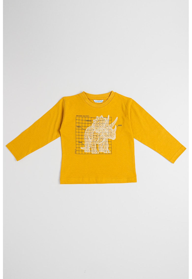 Bluza cu imprimeu grafic - Maro deschis