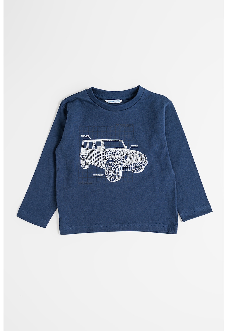 Bluza cu imprimeu grafic - Bleumarin