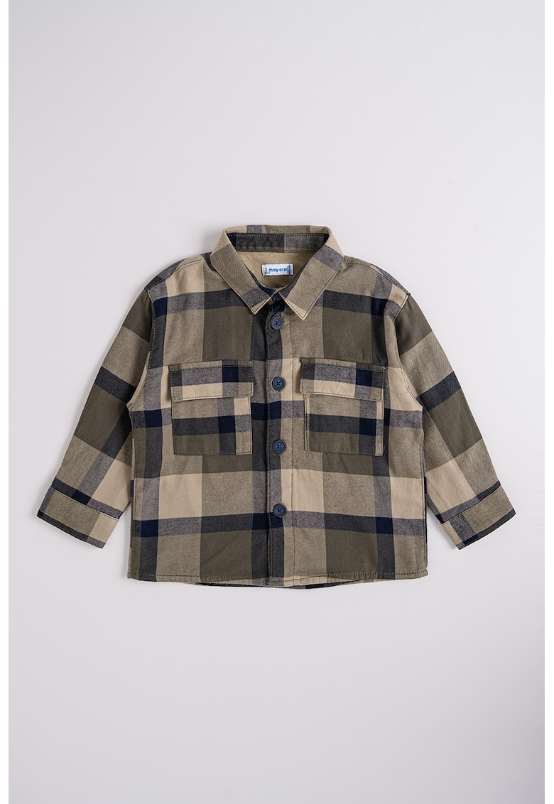 Camasa in carouri cu buzunare cu clapa