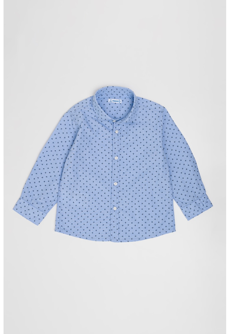 Camasa de bumbac cu imprimeu - Albastru deschis