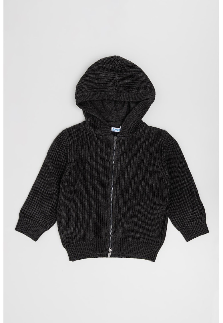 Hanorac tricotat cu fermoar