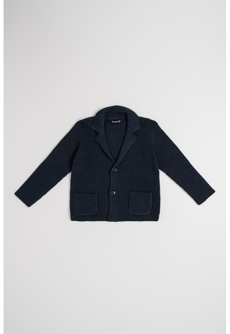 Pulover din amestec de bumbac cu nasturi