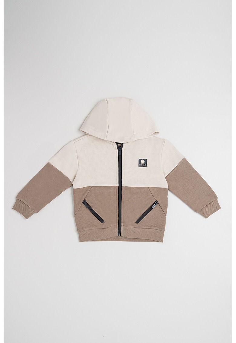 Hanorac de bumbac cu model colorblock