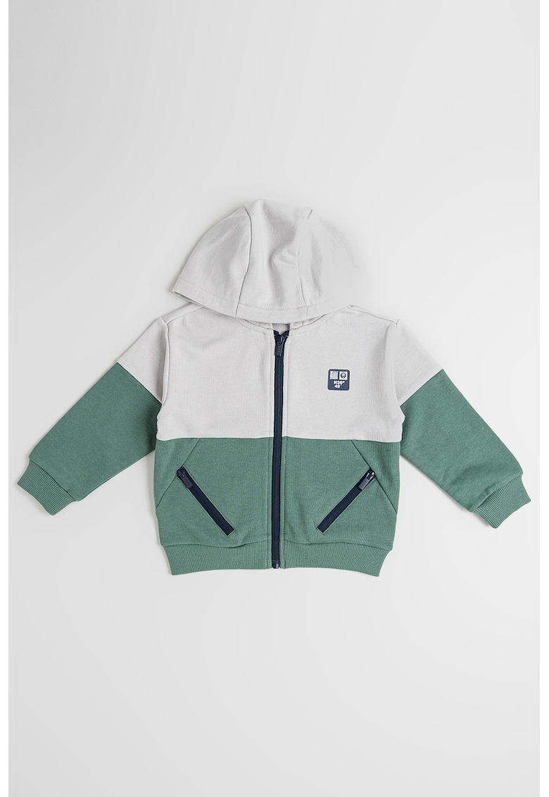 Hanorac de bumbac cu model colorblock