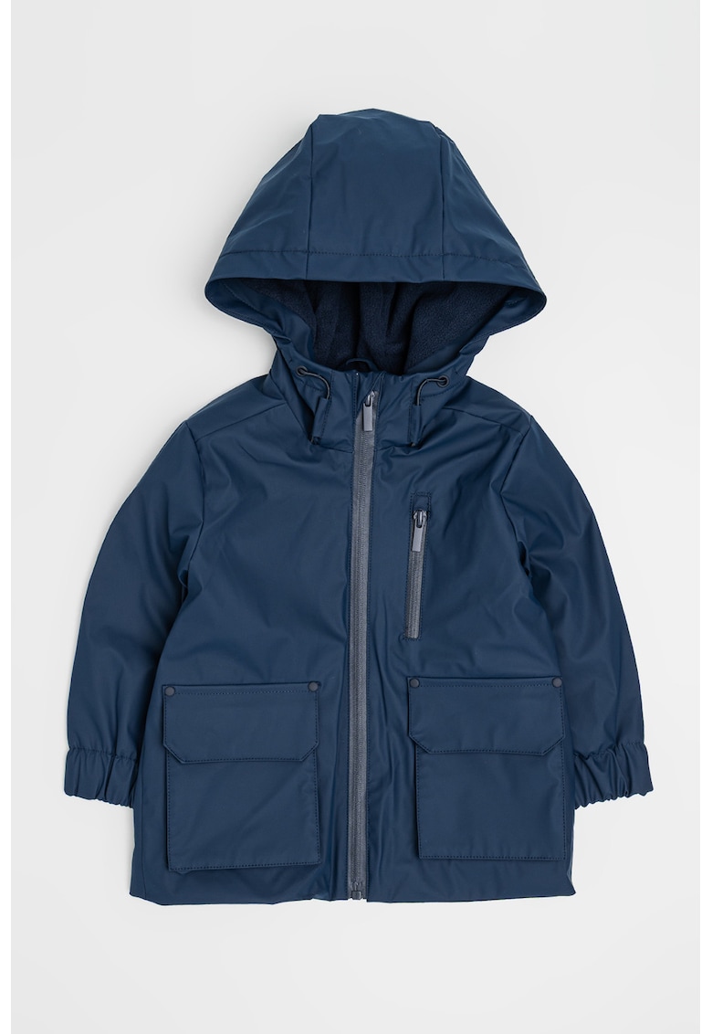 Pelerina de ploaie cu gluga si fermoar