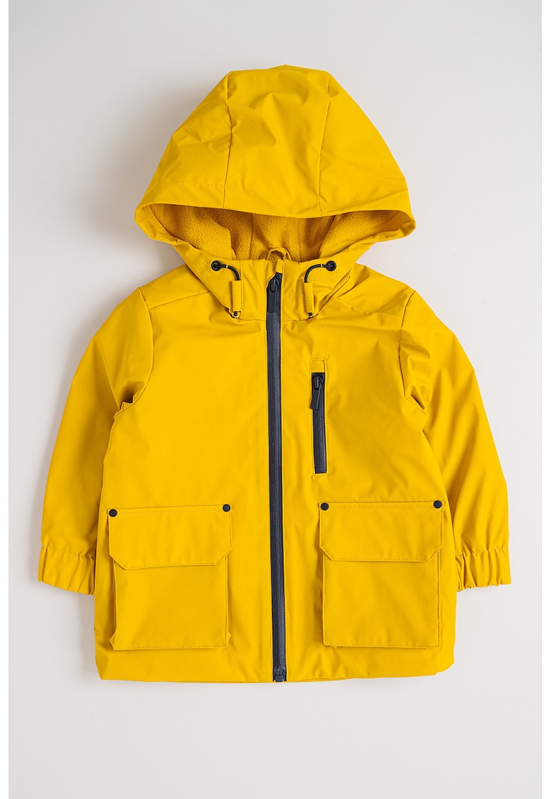 Pelerina de ploaie cu gluga si fermoar