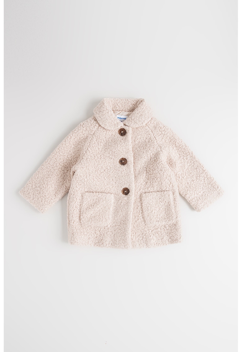 Geaca pufoasa cu nasturi