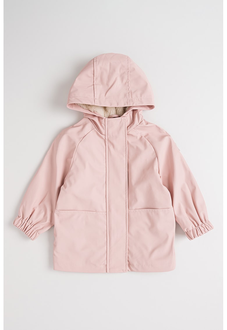 Pelerina de ploaie cu model uni si capse