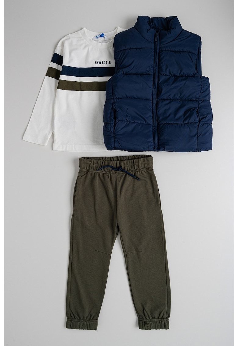 Set de bluza - pantaloni de trening si vesta - 3 piese