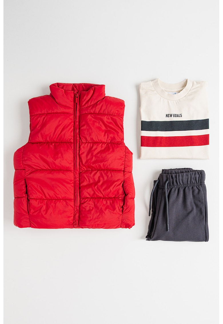 Set de bluza - pantaloni de trening si vesta - 3 piese