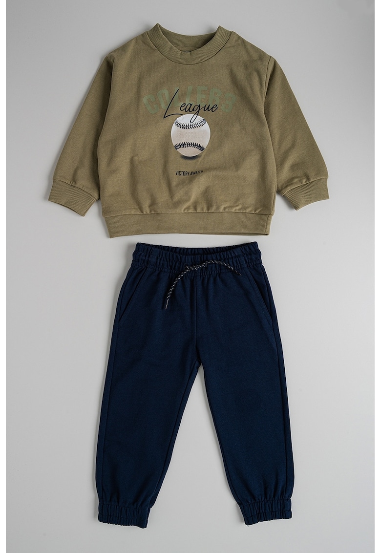 Set de bluza de trening si pantaloni cu imprimeu - 2 piese