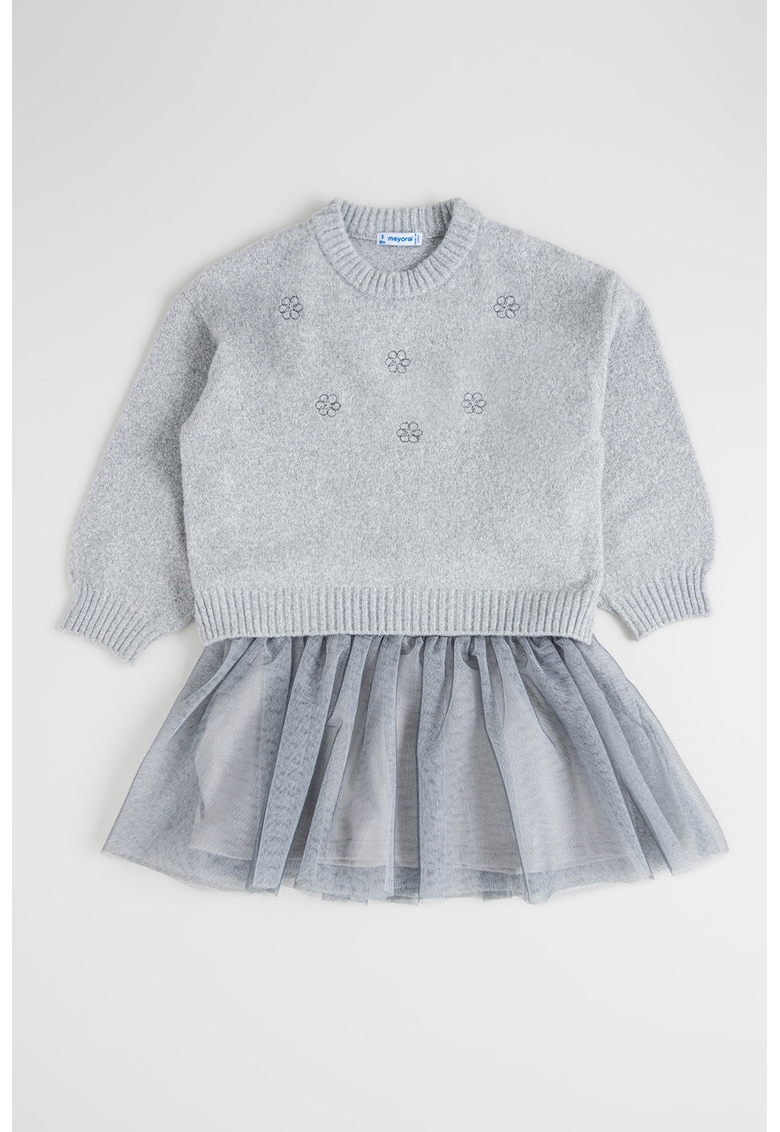 Set de pulover si rochie evazata - 2 piese