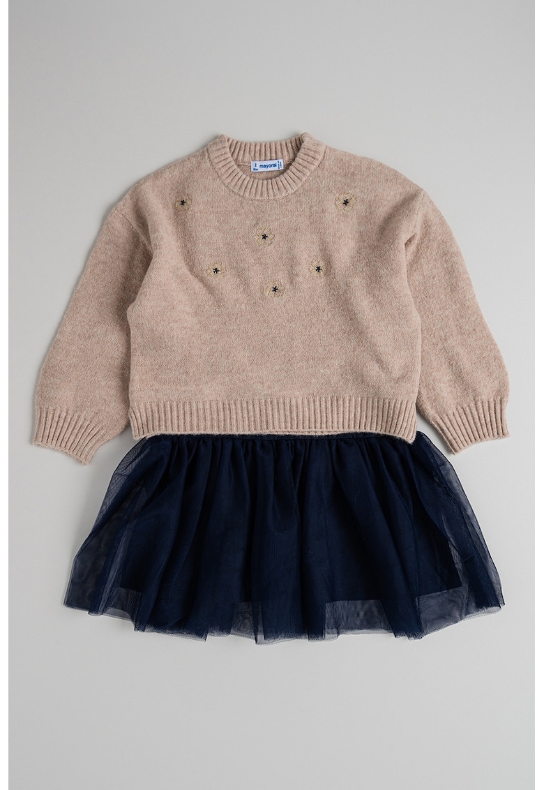 Set de pulover si rochie evazata - 2 piese