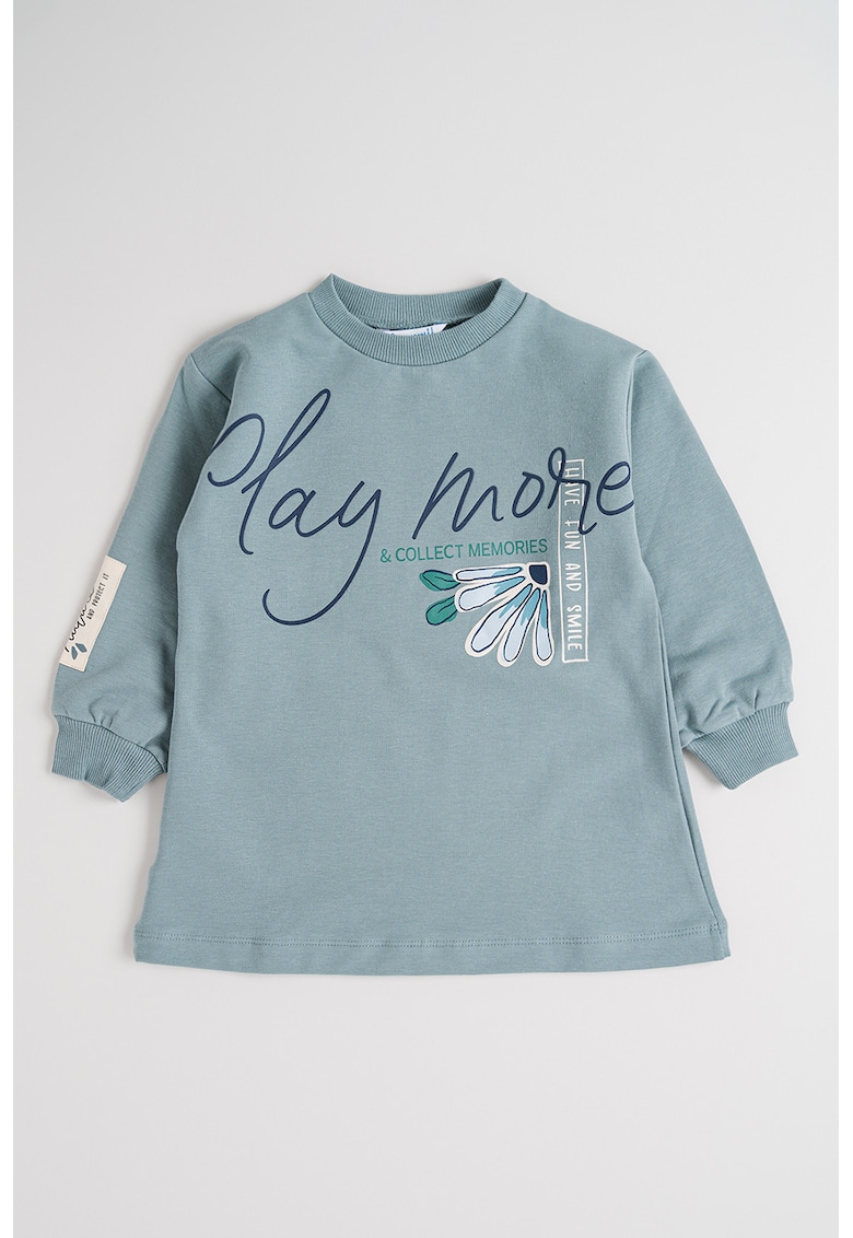 Rochie cu imprimeu si terminatie evazata