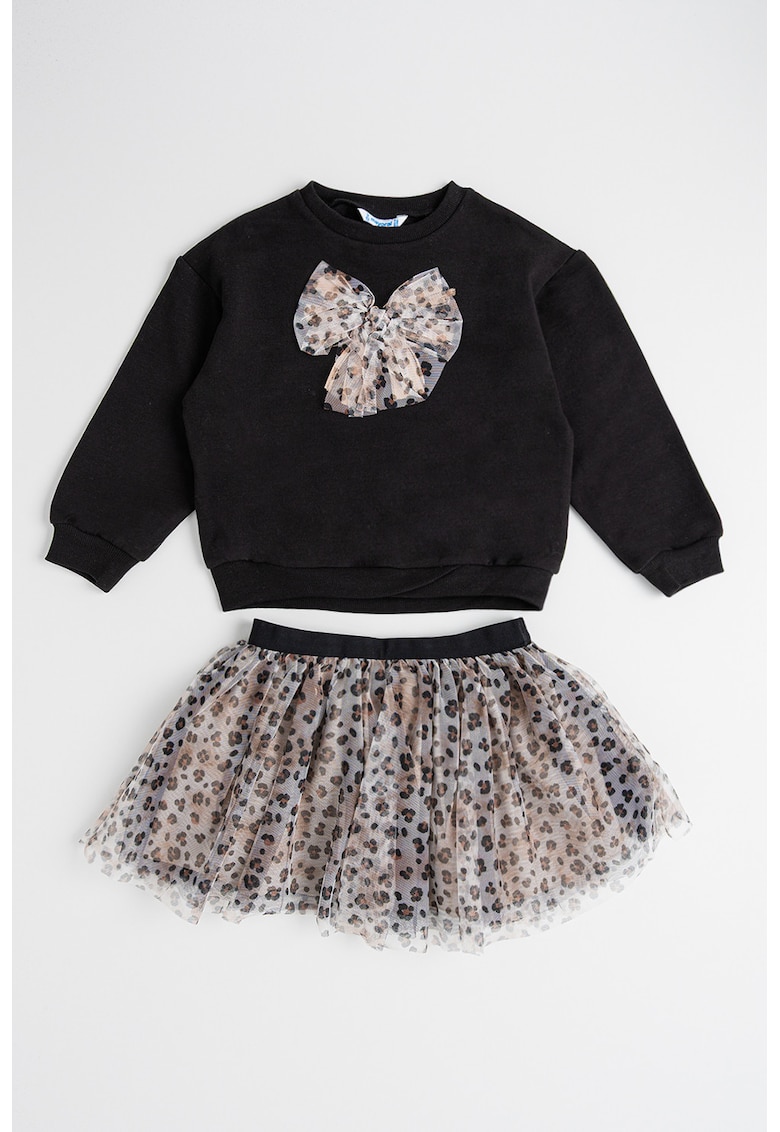 Set de bluza de trening si fusta cu tul - 2 piese